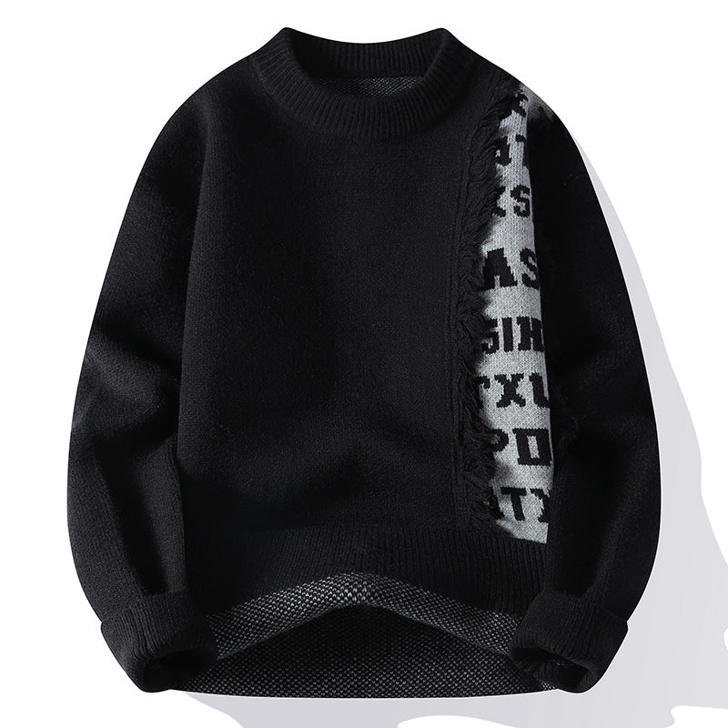 Fashionabel Stickad Pullover - Långa Ärmar