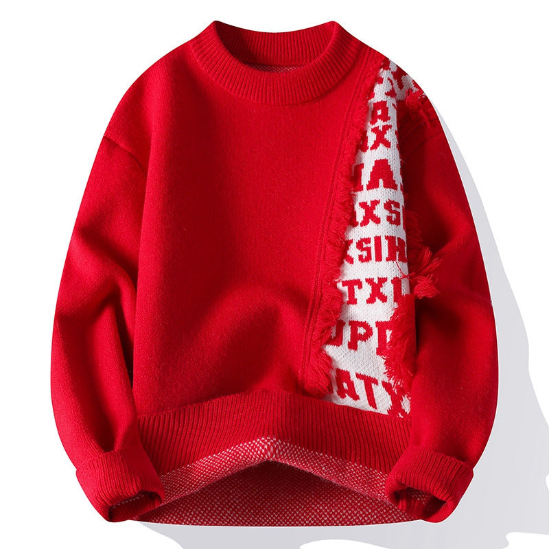 Fashionabel Stickad Pullover - Långa Ärmar