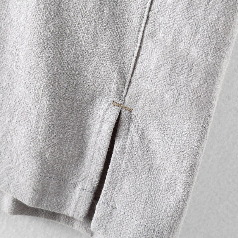 Sommar Linen Skjorta - Enfärgad Ny