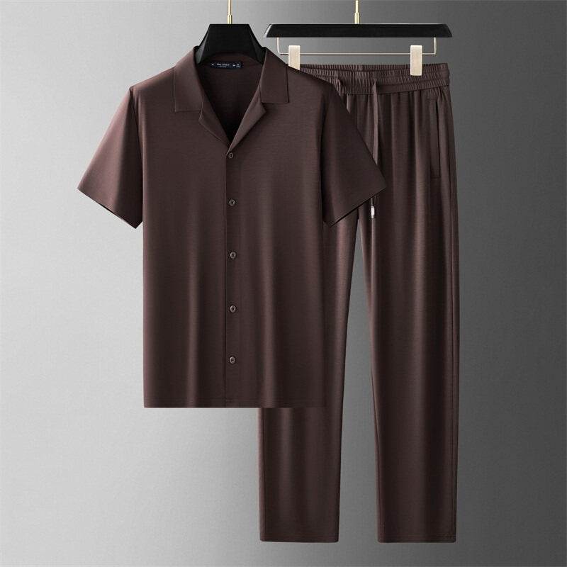 Ice Silk Set - Sval Casual Skjorta
