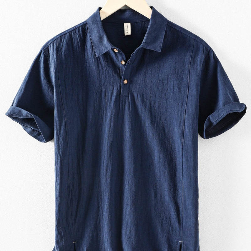 Sommar Linen Skjorta - Enfärgad Ny