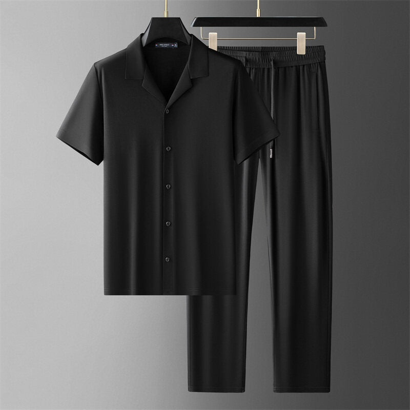 Ice Silk Set - Sval Casual Skjorta