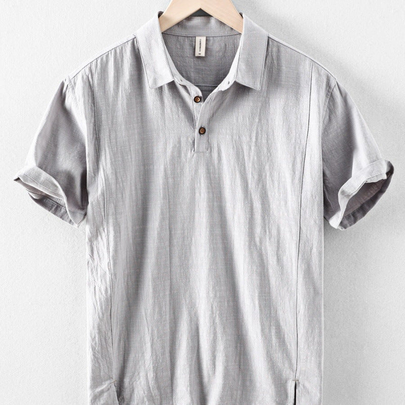 Sommar Linen Skjorta - Enfärgad Ny