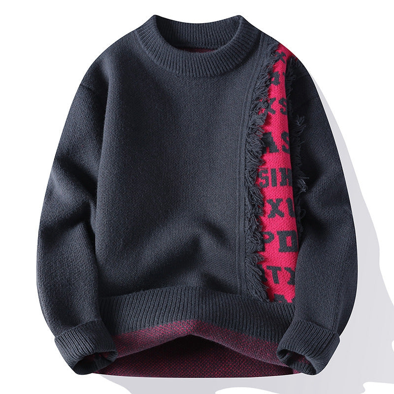 Fashionabel Stickad Pullover - Långa Ärmar