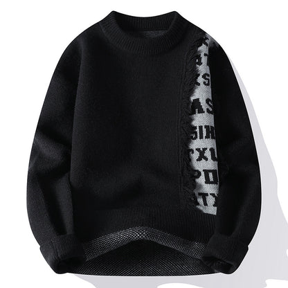 Fashionabel Stickad Pullover - Långa Ärmar