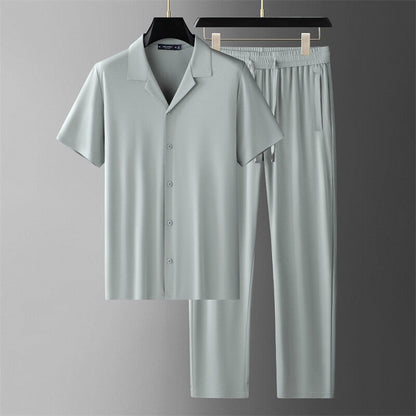 Ice Silk Set - Sval Casual Skjorta