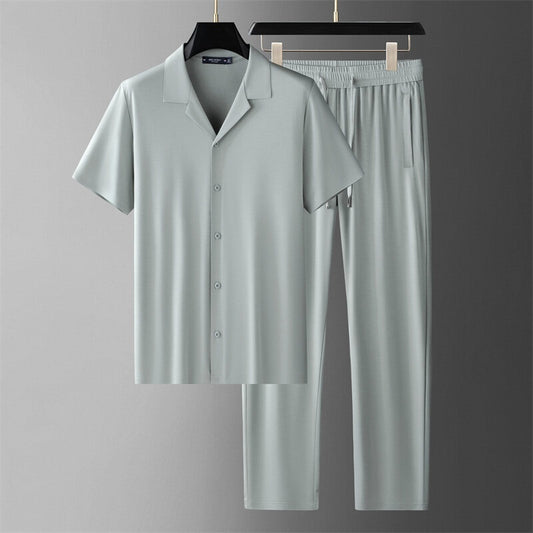Ice Silk Set - Sval Casual Skjorta