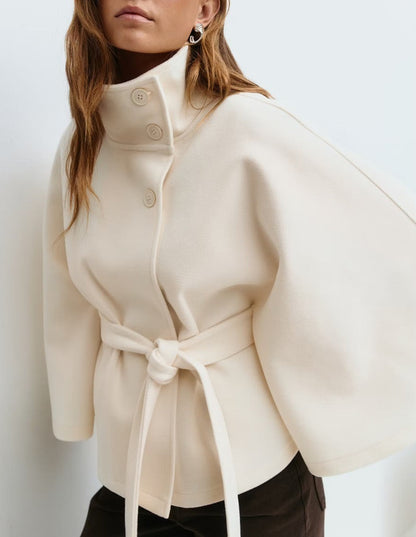 Vinter Trench Coat - Hög Krage & Bälte
