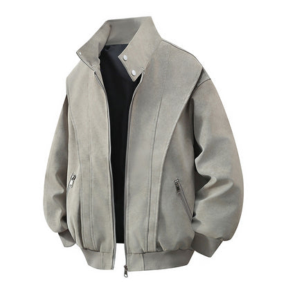 Retro Läder Kappa - Unisex Tvättad
