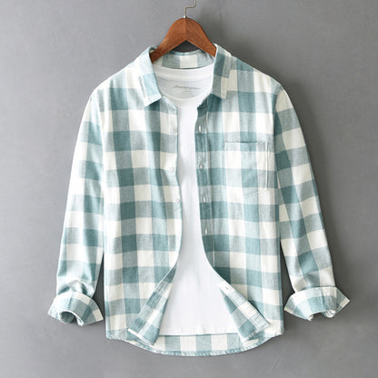 Rutig Cardigan Skjorta - Lös & Enkel