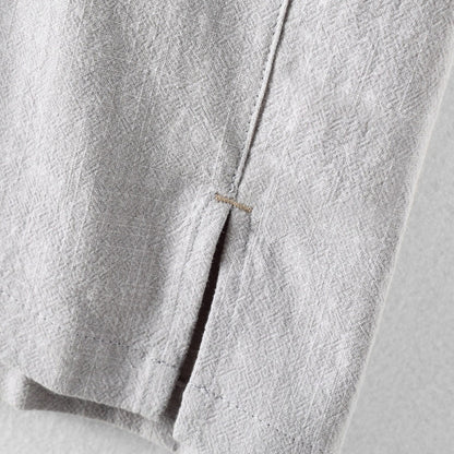Sommar Linen Skjorta - Enfärgad Ny