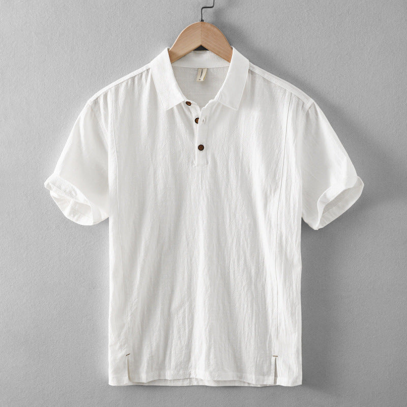 Sommar Linen Skjorta - Enfärgad Ny