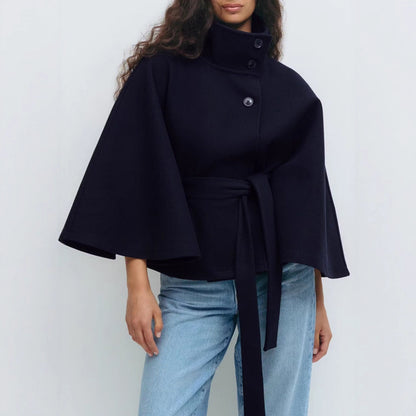 Vinter Trench Coat - Hög Krage & Bälte