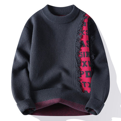 Fashionabel Stickad Pullover - Långa Ärmar