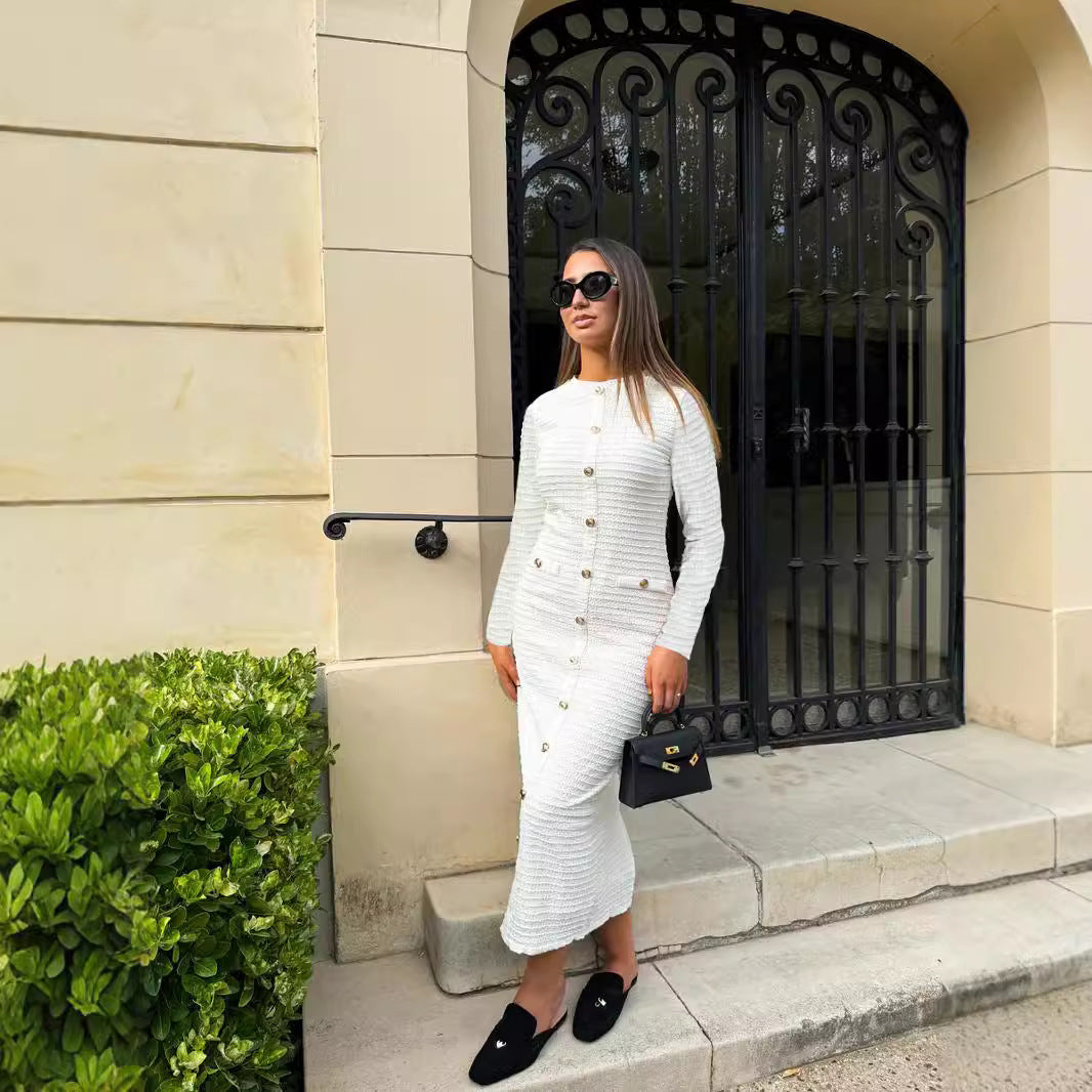 Fransk Retro Klänning - Slim Fit Slimmande