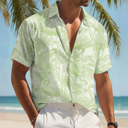 Hawaiiskjorta - Blommig Tropisk Sommar