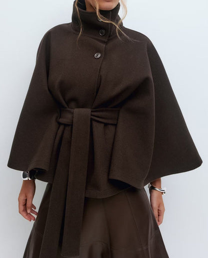 Vinter Trench Coat - Hög Krage & Bälte