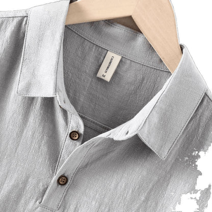 Sommar Linen Skjorta - Enfärgad Ny