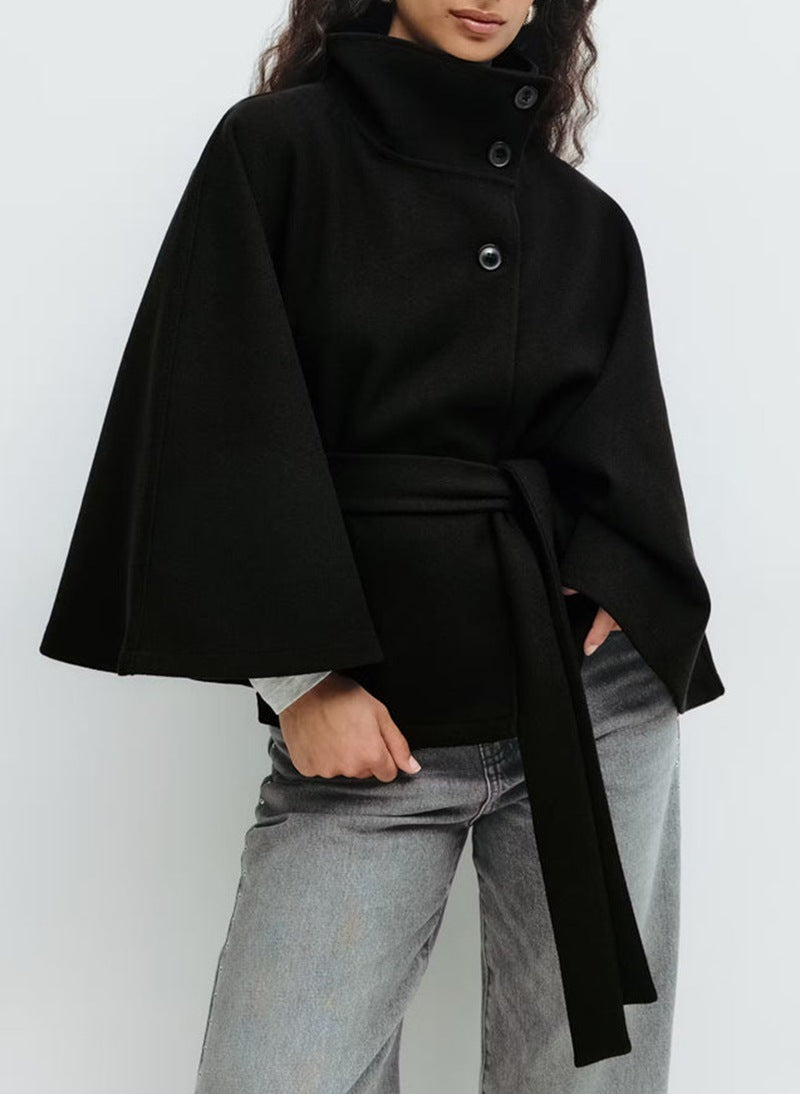 Vinter Trench Coat - Hög Krage & Bälte