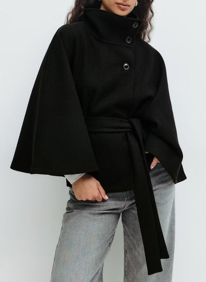 Vinter Trench Coat - Hög Krage & Bälte