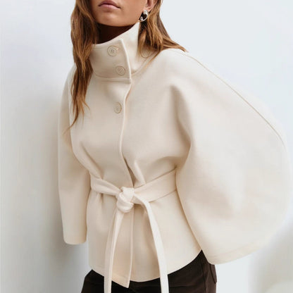 Vinter Trench Coat - Hög Krage & Bälte