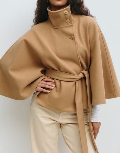 Vinter Trench Coat - Hög Krage & Bälte