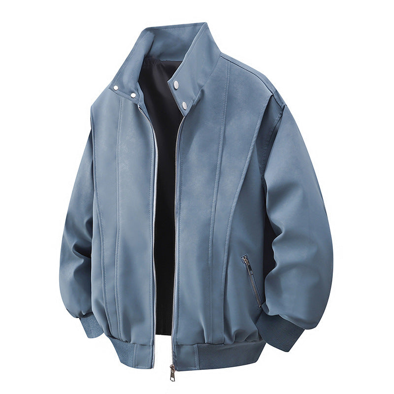 Retro Läder Kappa - Unisex Tvättad
