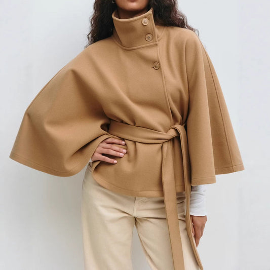 Vinter Trench Coat - Hög Krage & Bälte