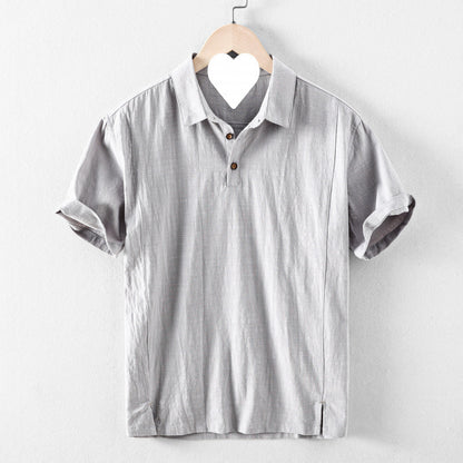 Sommar Linen Skjorta - Enfärgad Ny
