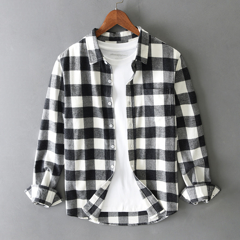 Rutig Cardigan Skjorta - Lös & Enkel