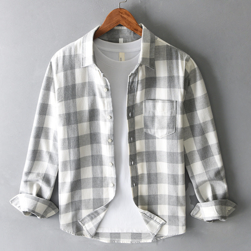 Rutig Cardigan Skjorta - Lös & Enkel