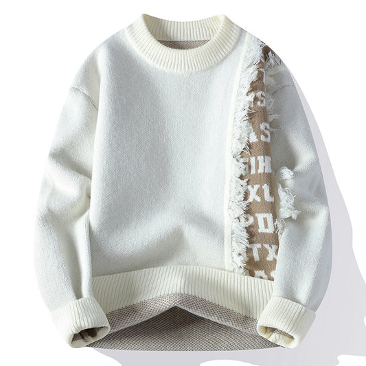 Fashionabel Stickad Pullover - Långa Ärmar