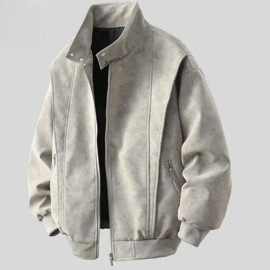 Retro Läder Kappa - Unisex Tvättad